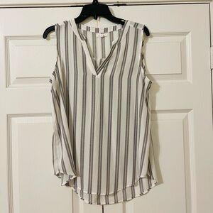 Maurices Black and White Striped Blouse